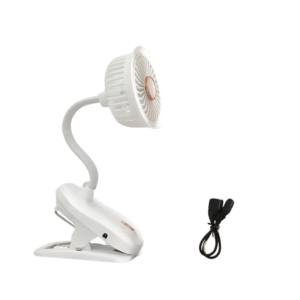 מאוורר קליפס נטען עם צוואר גמיש USB – 3 מהירויות